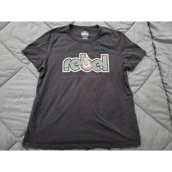 Star Wars Rebel BB8 Graphic T-Shirt Womens Size Large Gray Disney Parks - Picture 1 of 4